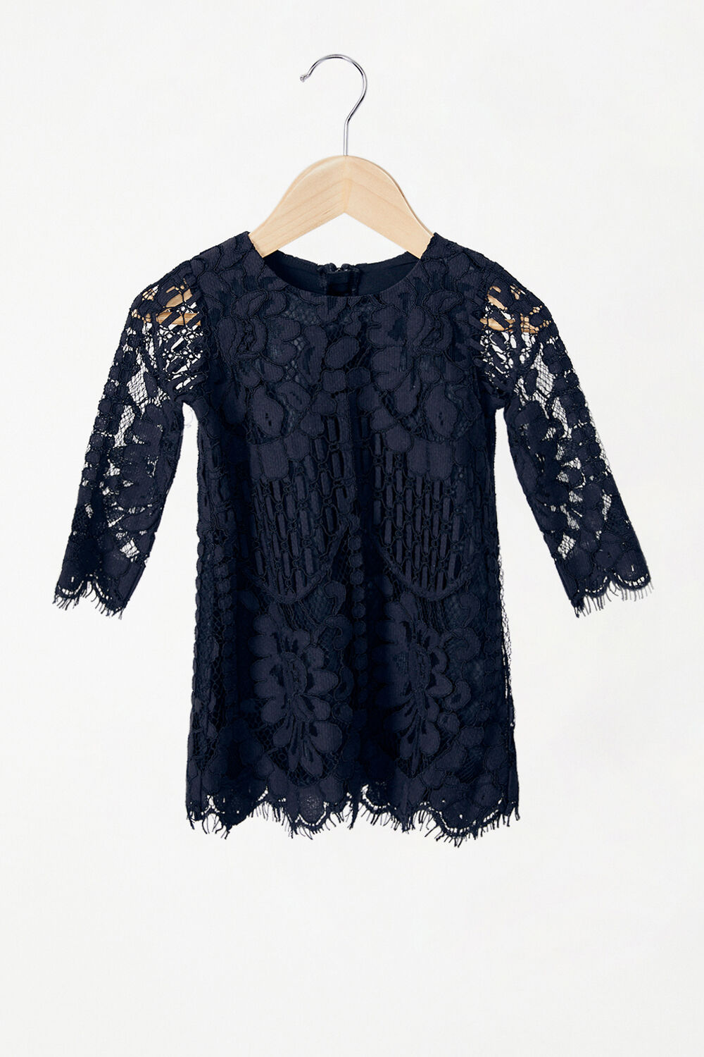 BABY GIRL SOFIA LACE DRESS in colour BLACK IRIS