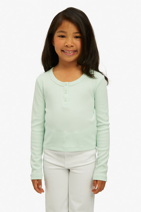 GIRLS AMALIE RIB TEE in colour MINT