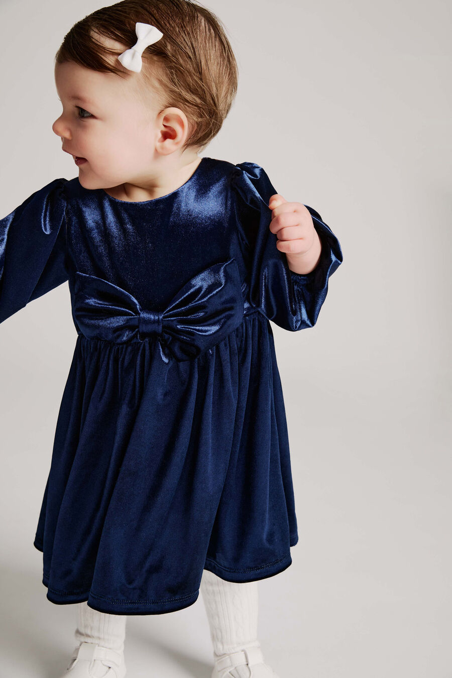 BABY GIRL LINDSEY VELOUR DRESS