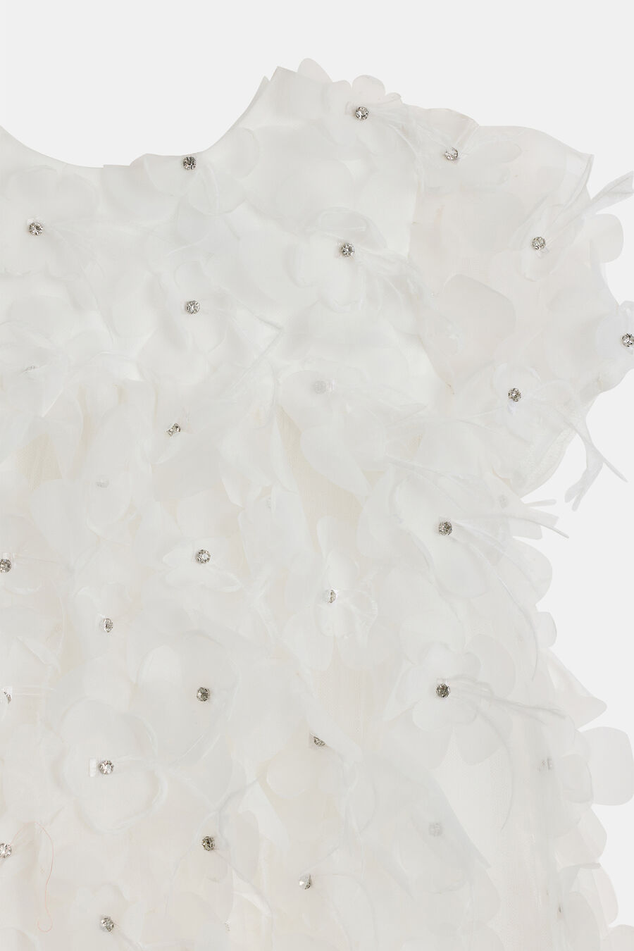 Girls Flower Diamante Tiered Dress