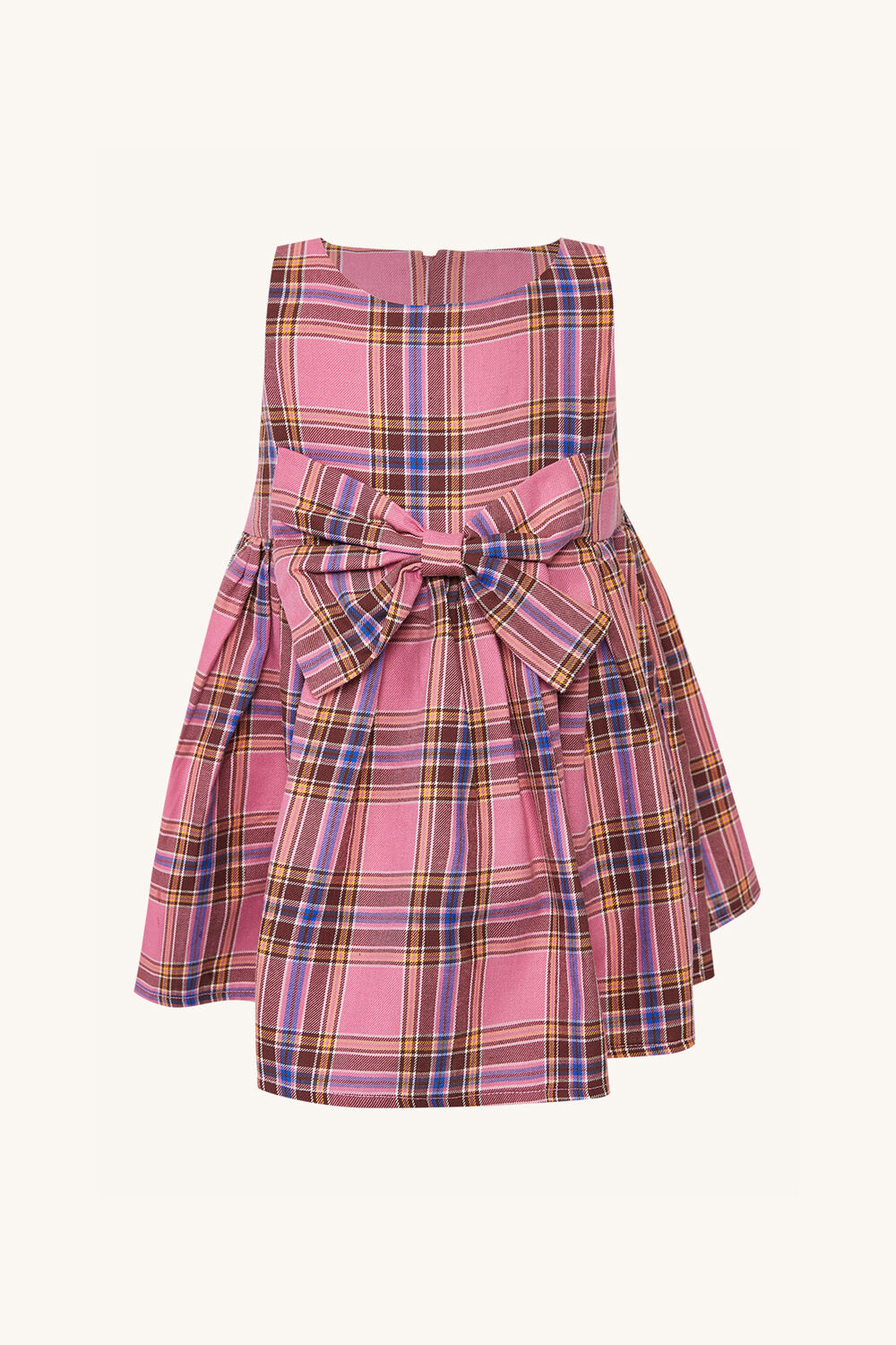 BABY GIRL MINI CHECK DRESS in colour PEARL