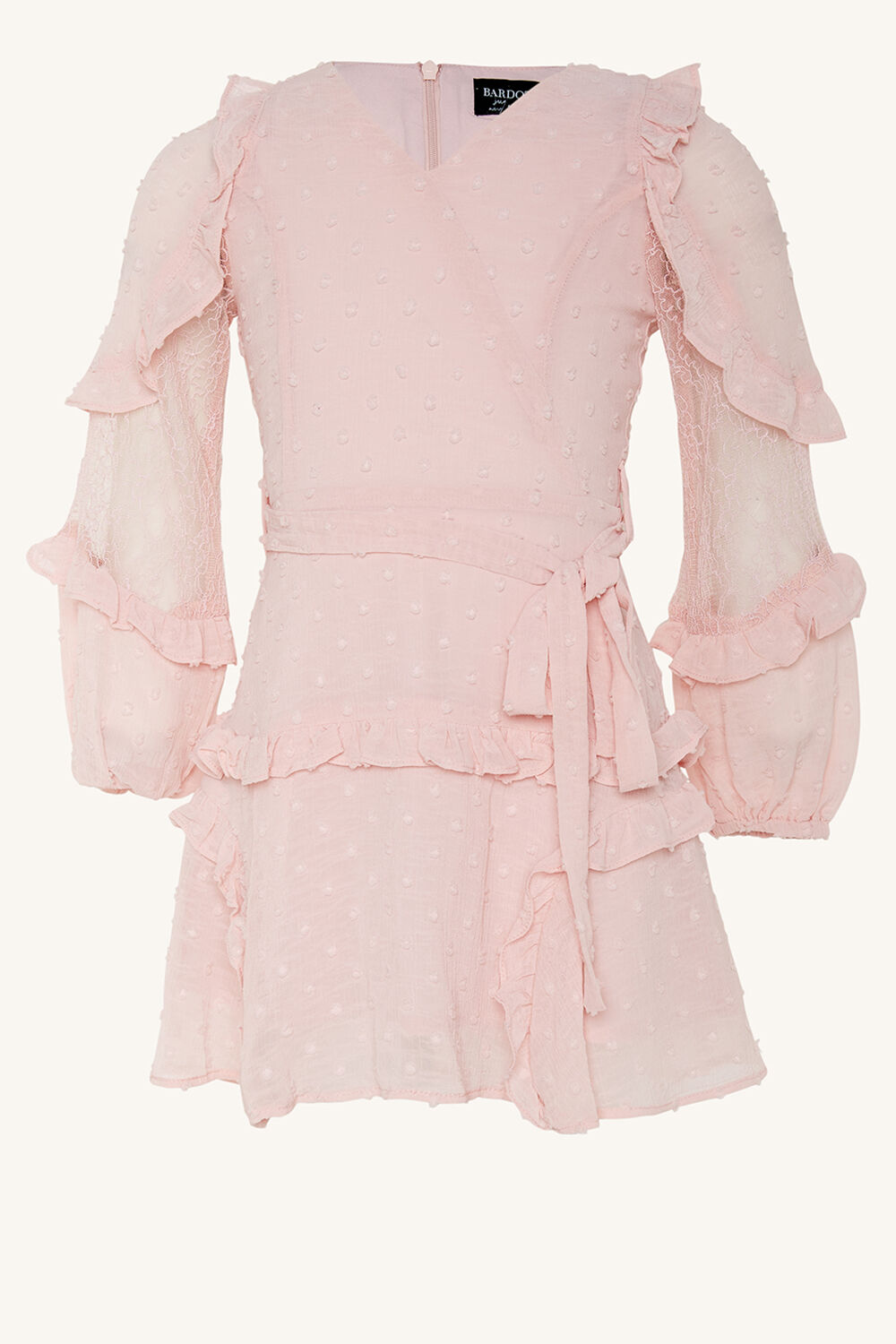 JUNIOR GIRL MIMI DOBBY DRESS in colour POTPOURRI