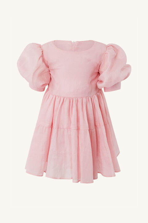 BABY GIRL REIGN MINI TIERED DRESS in colour EASTER EGG