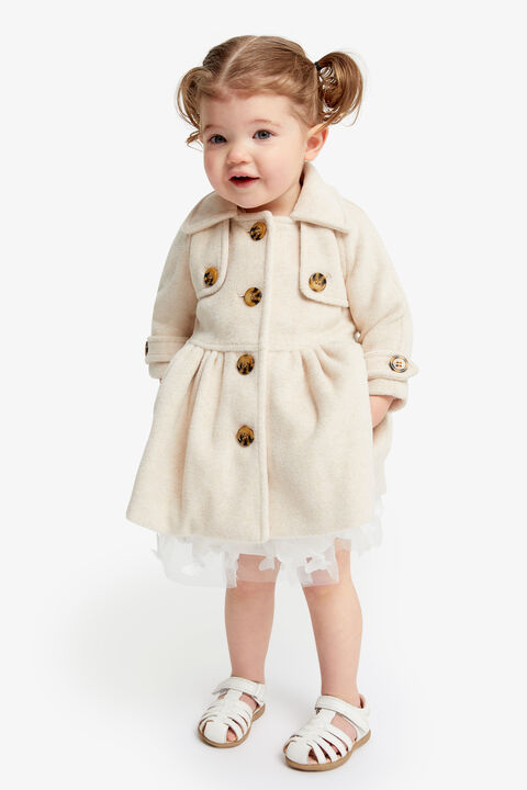 BABY GIRL TIA TRENCH COAT in colour WHITE SWAN