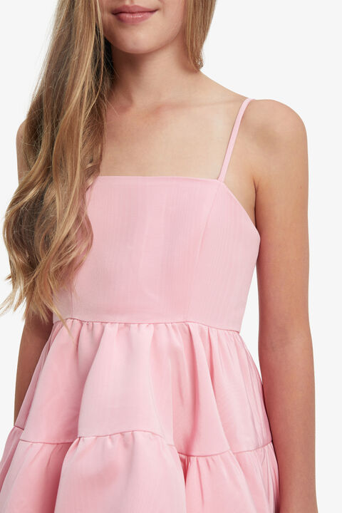 CHARLOTTE MINI DRESS in colour CHALK PINK