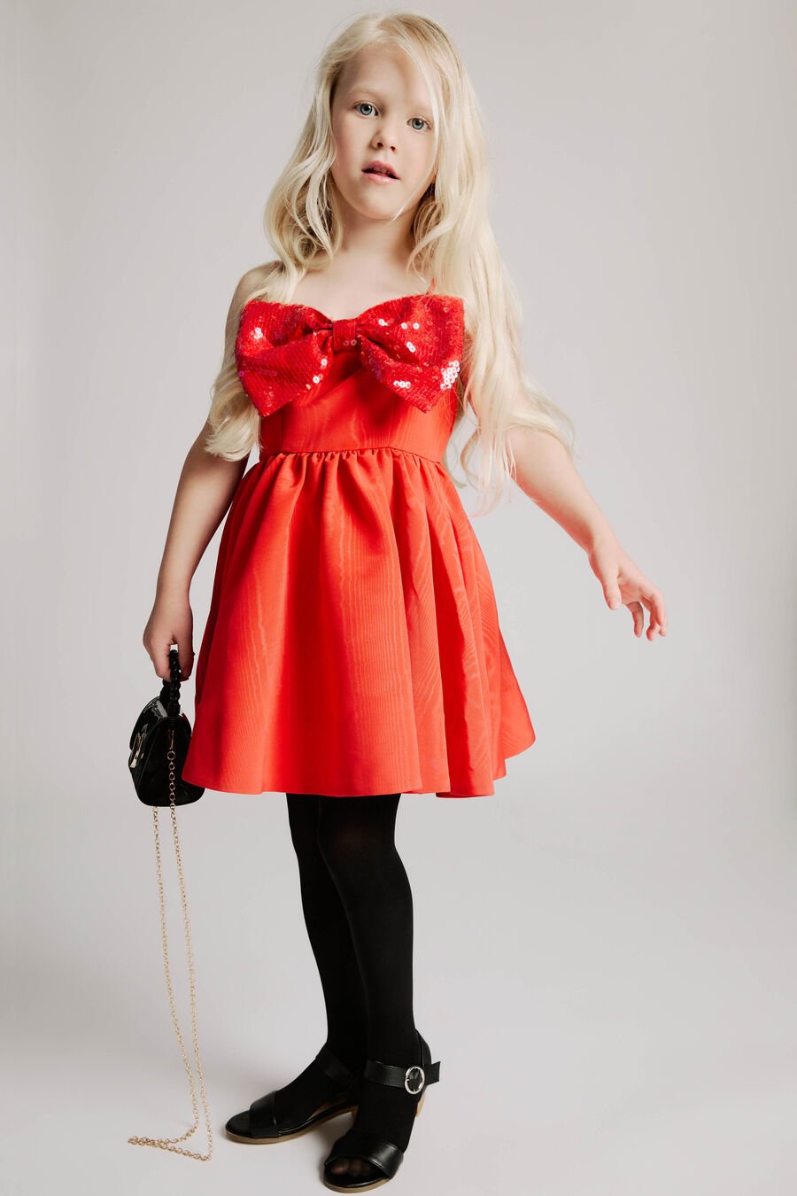 Girls Chloe Mini Bow Dress