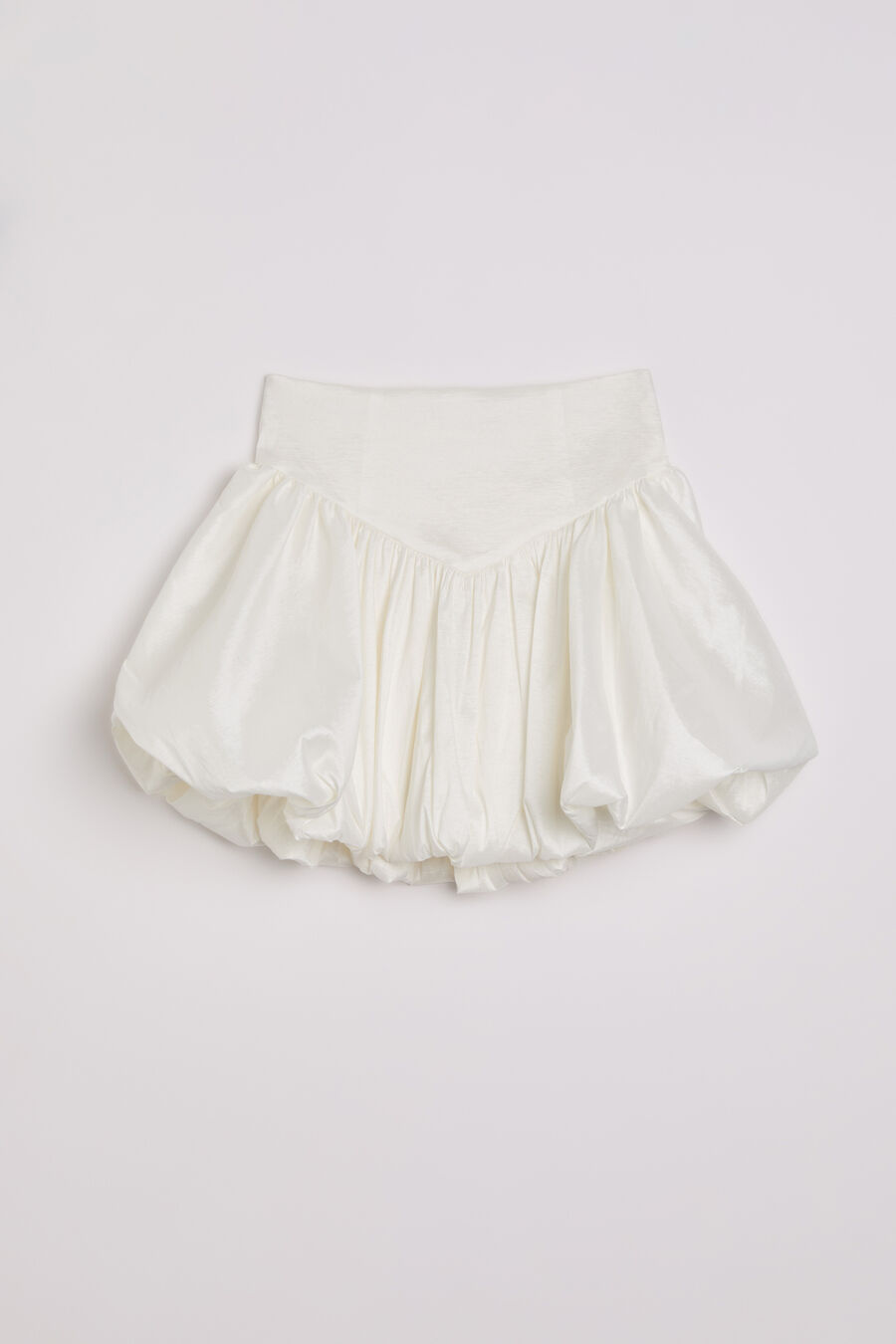 TAFFETA BUBBLE MINI SKIRT in colour ORCHIDWHT