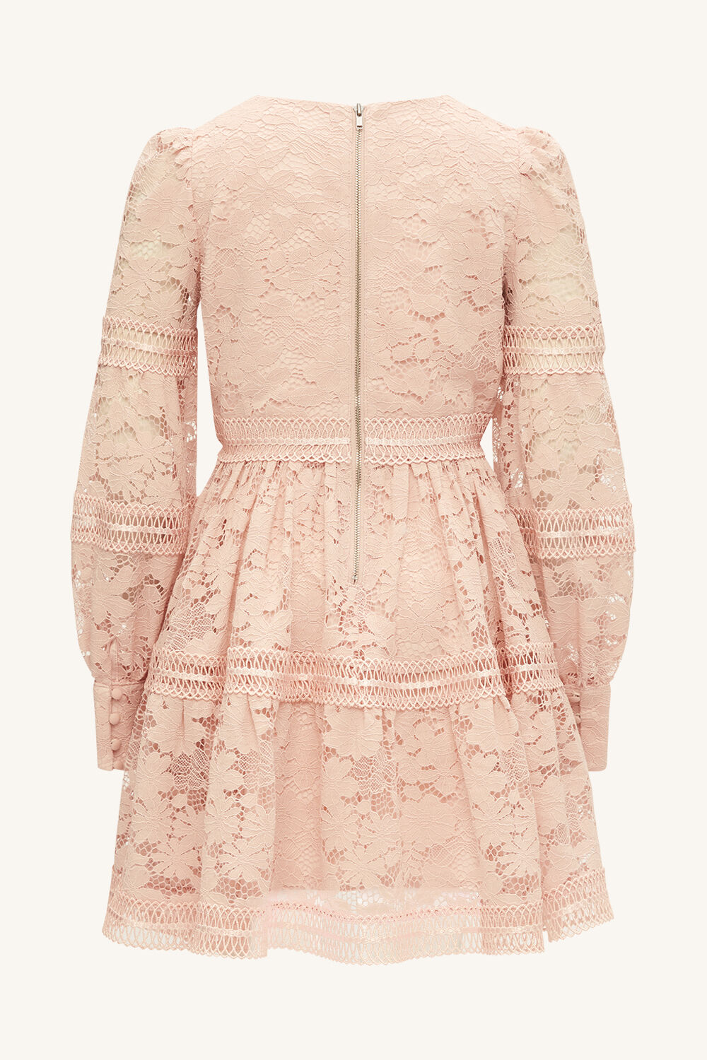 girls venice lace mini dress in soft pink in colour SOFT PINK