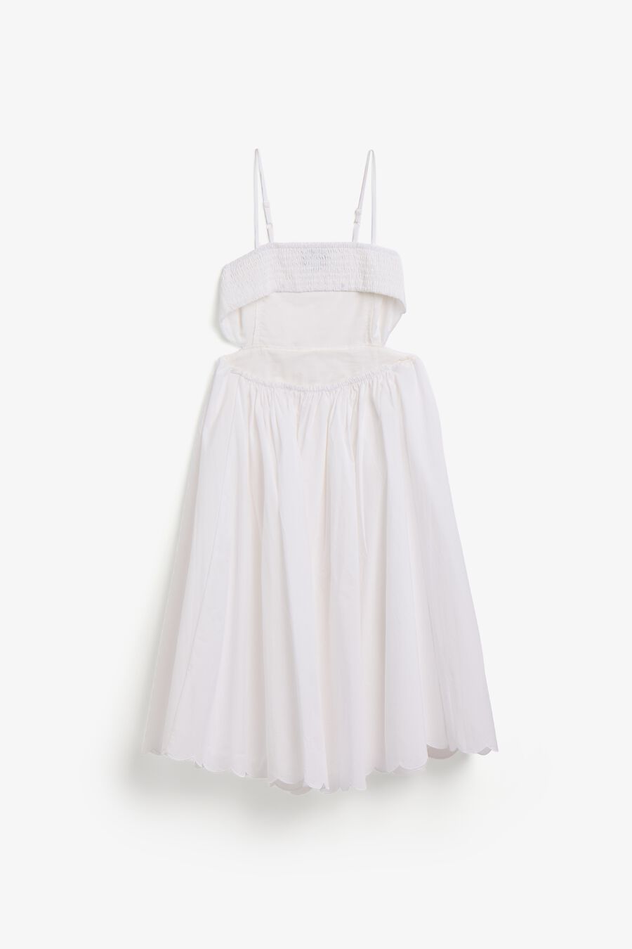 ZARIA MIDI POPLIN DRESS in colour Orchid White