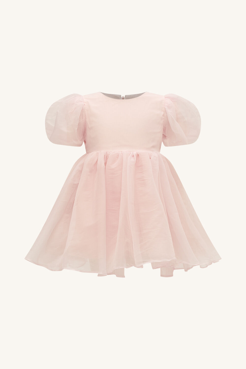 GIRLS JULIET ORGANZA MINI DRESS in colour CHALK PINK