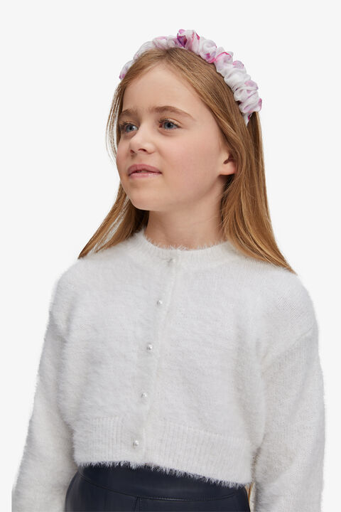 GIRLS HALEY SCRUNCH HEAD BAND in colour PINK CARNATION