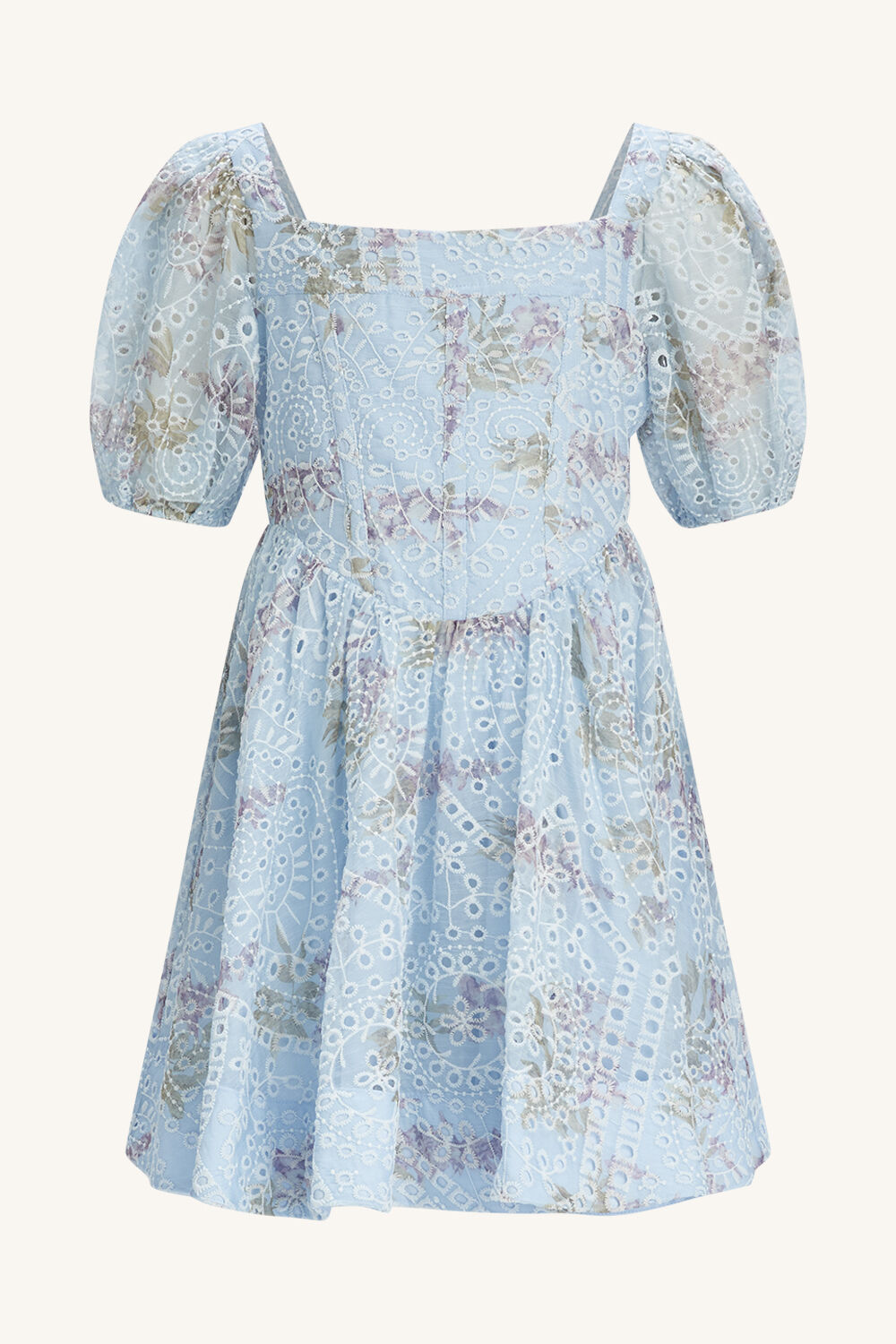 GIRLS IRIS MINI FLORAL DRESS in colour CAVIAR