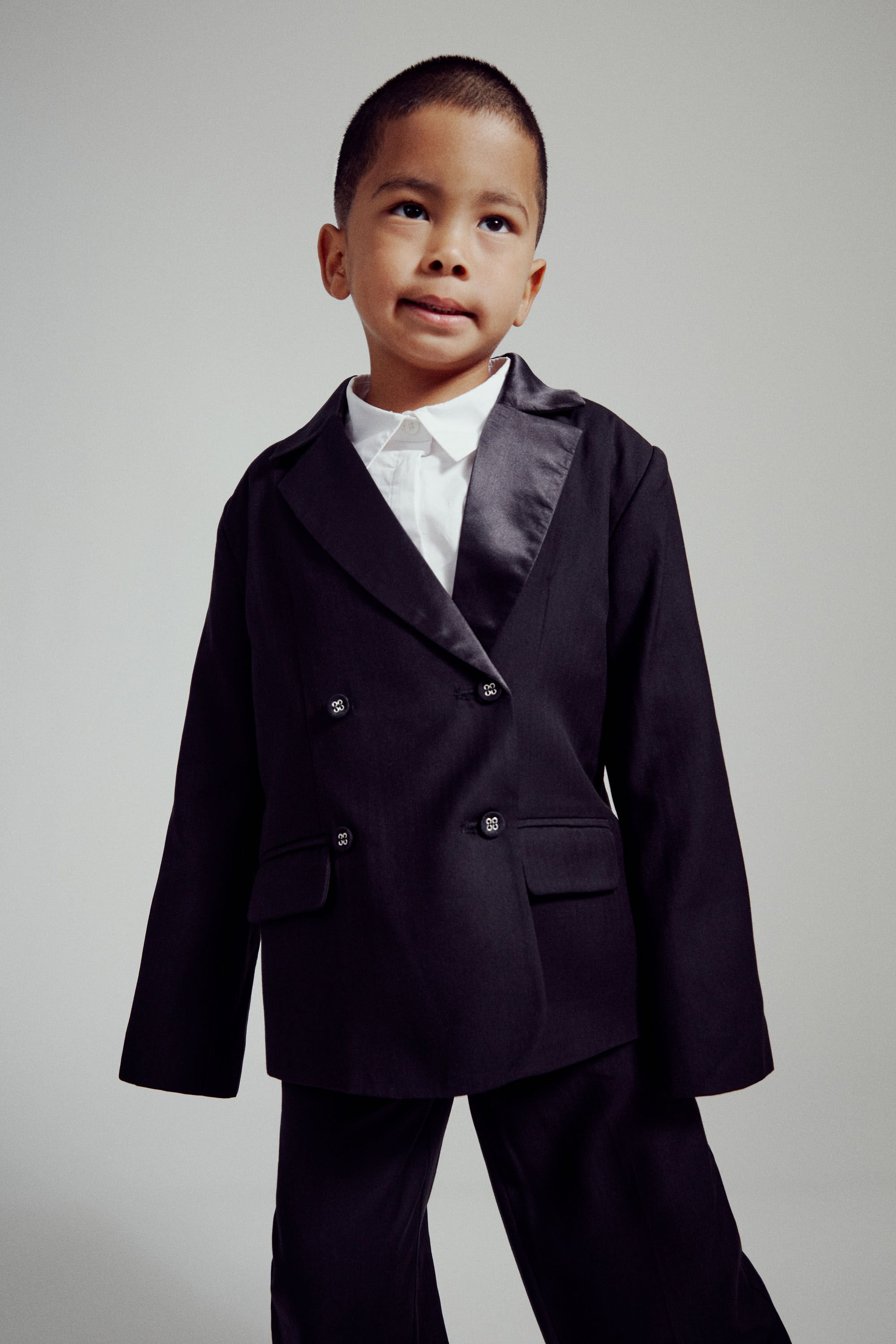 Boys Timotee Double Breasted Blazer In Black Bardot Junior