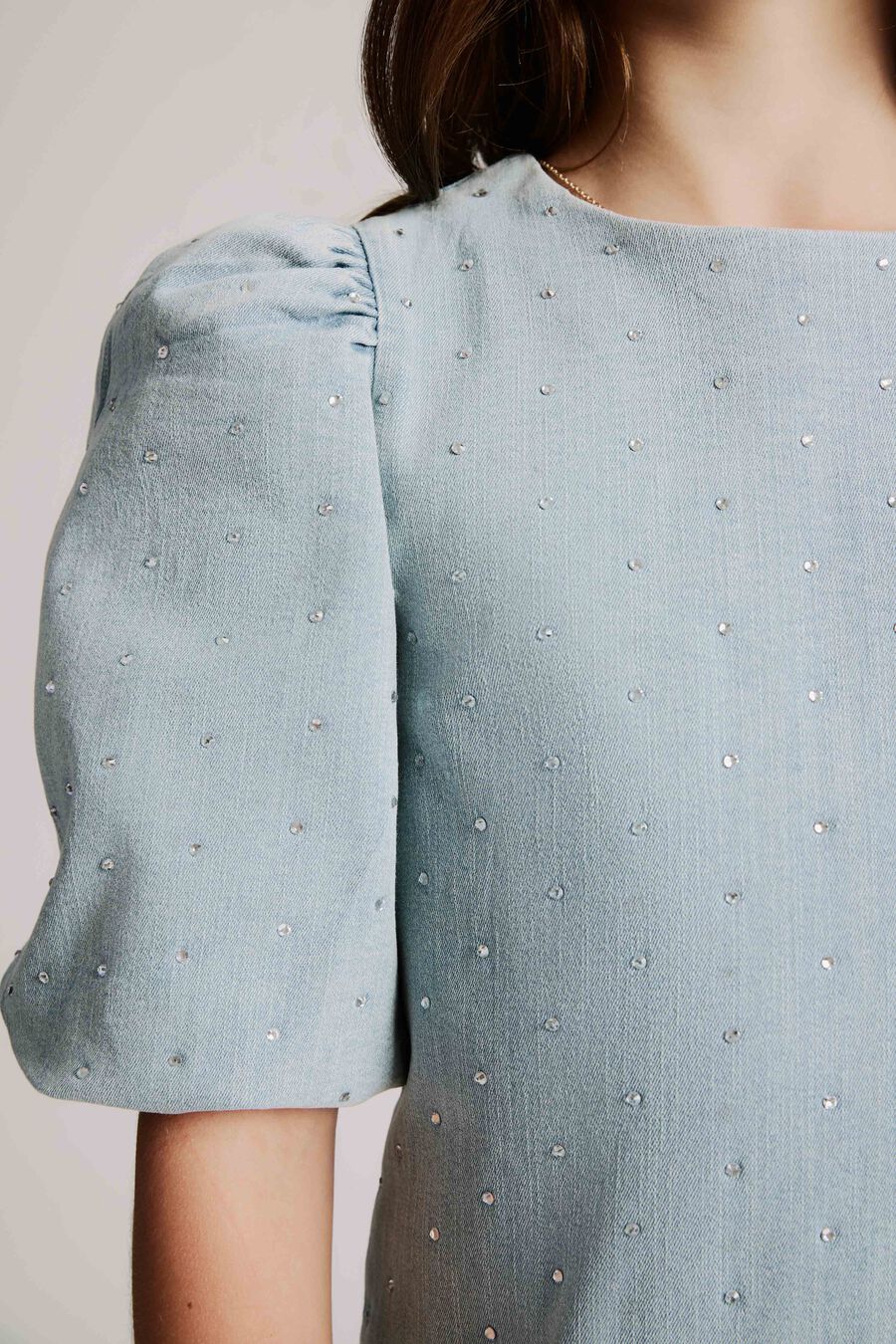 Girls Rhinestone Mini Dress