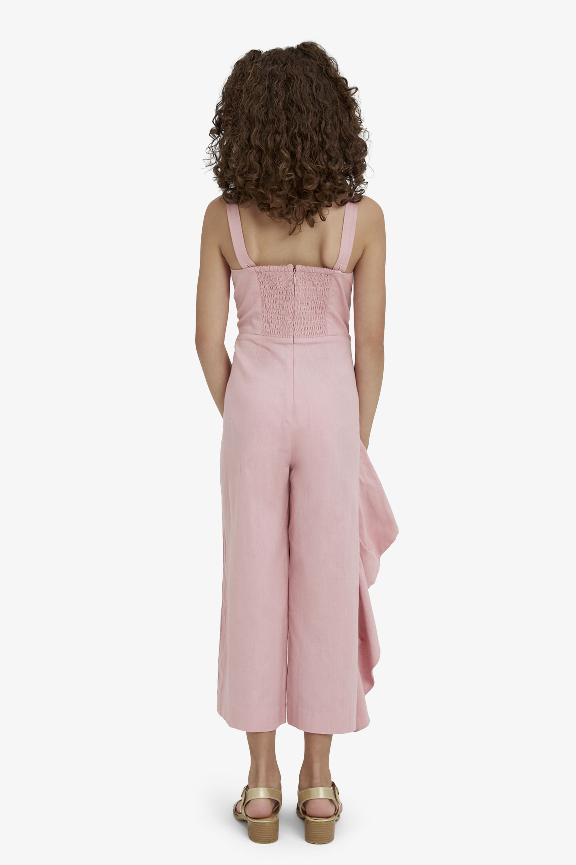 Girls Nelly Jumpsuit In Sorbet Pink Bardot Junior