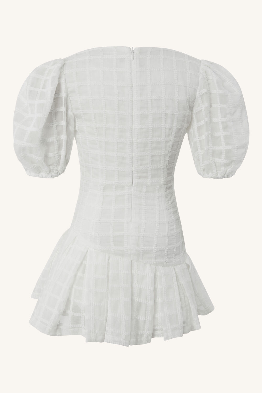 GIRLS JOLIE CHECK MIDI DRESS in colour CLOUD DANCER