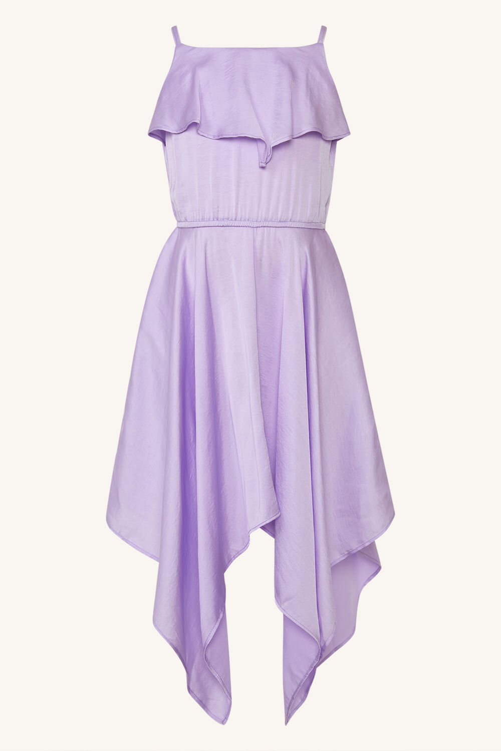 GIRLS ADDY HANKY DRESS in colour LILAC CHIFFON