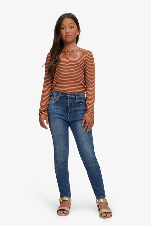 Girls KHLOE HI CROP JEANS in colour TRUE NAVY