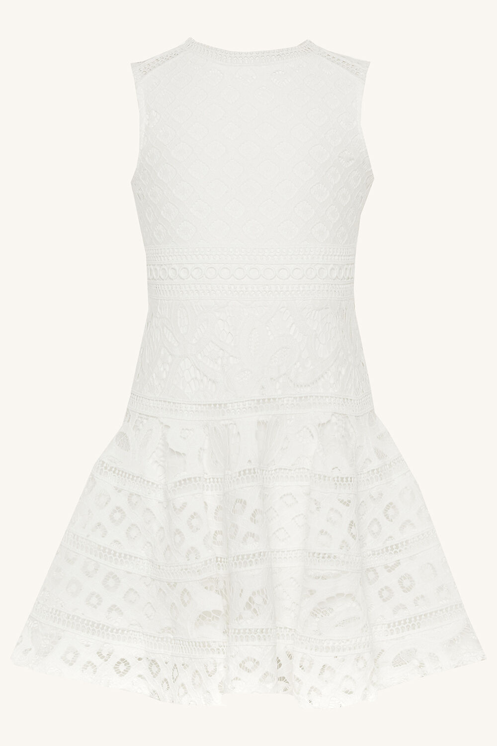 JUNIOR GIRL ELISE LACE DRESS in colour CLOUD DANCER
