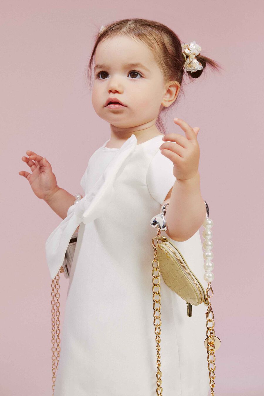 Girls Bow Clip And Hair Tie Set