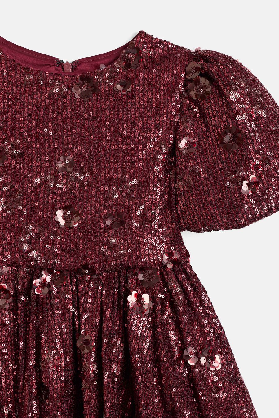Girls Isabel Flower Sequin Dress