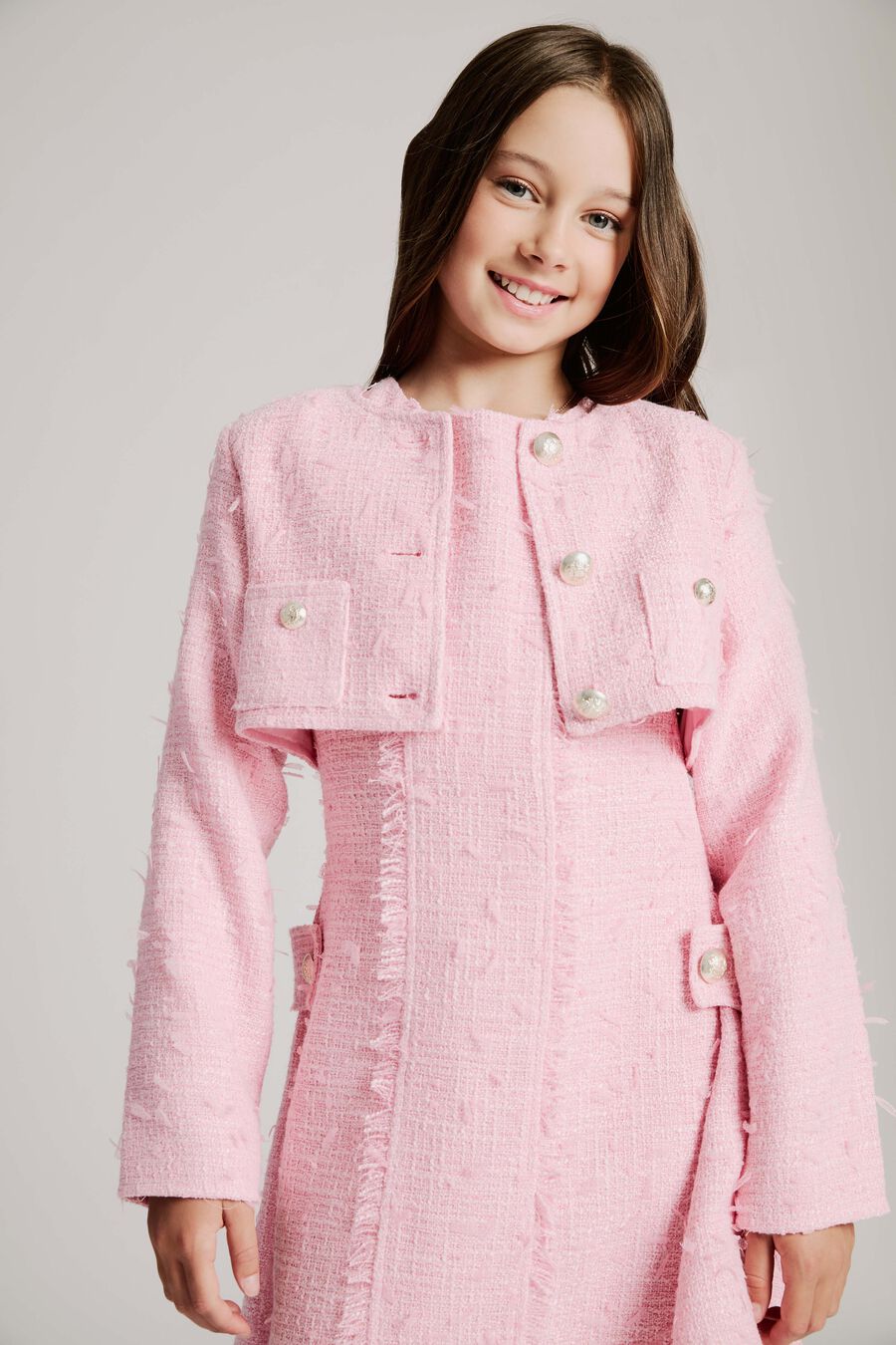 Girls Sutton Boucle Crop Jacket
