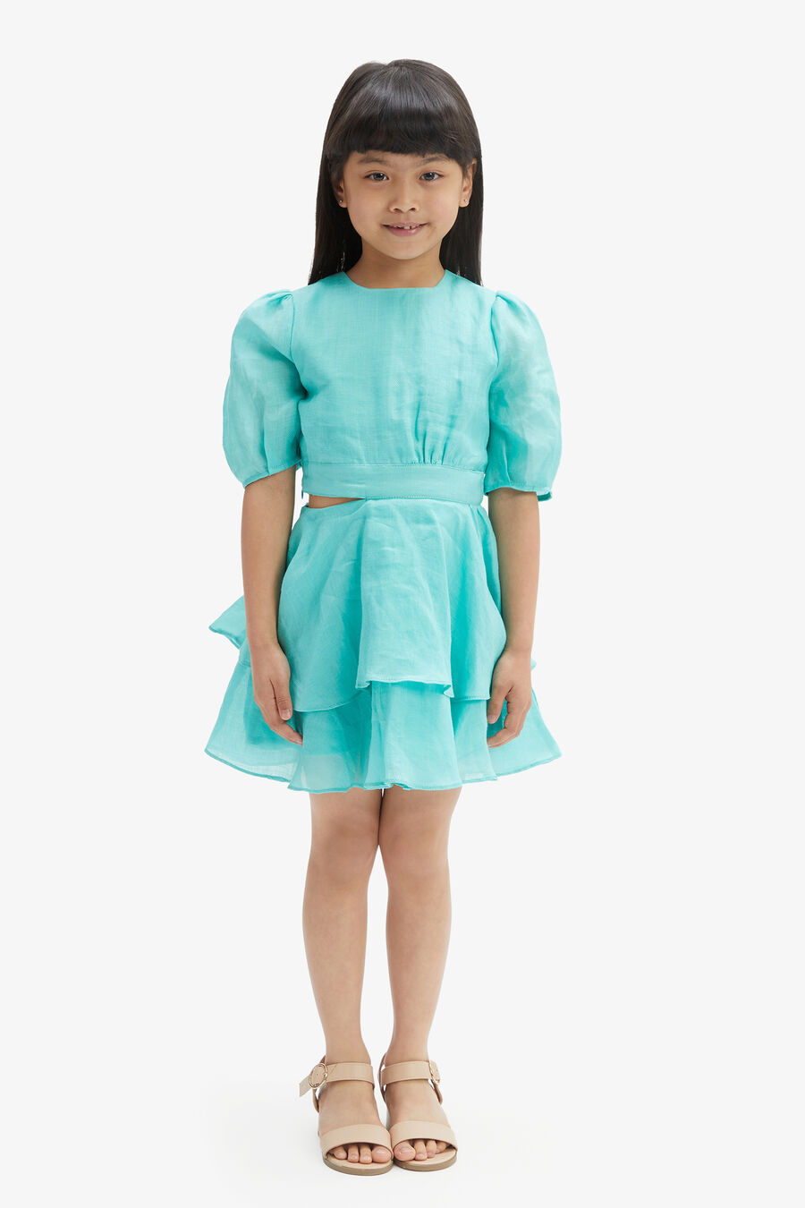 MAIA MINI DRESS in colour AQUA