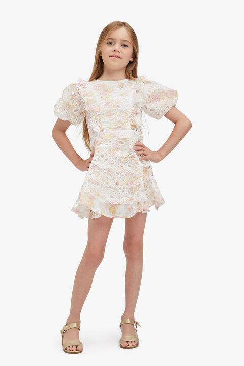 girls annika mini dress in sunny fl in colour EL N YELLOW