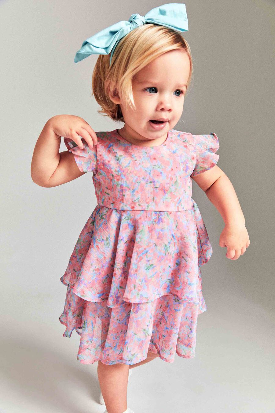 LUCY FLORAL MINI DRESS in colour Pink Floral