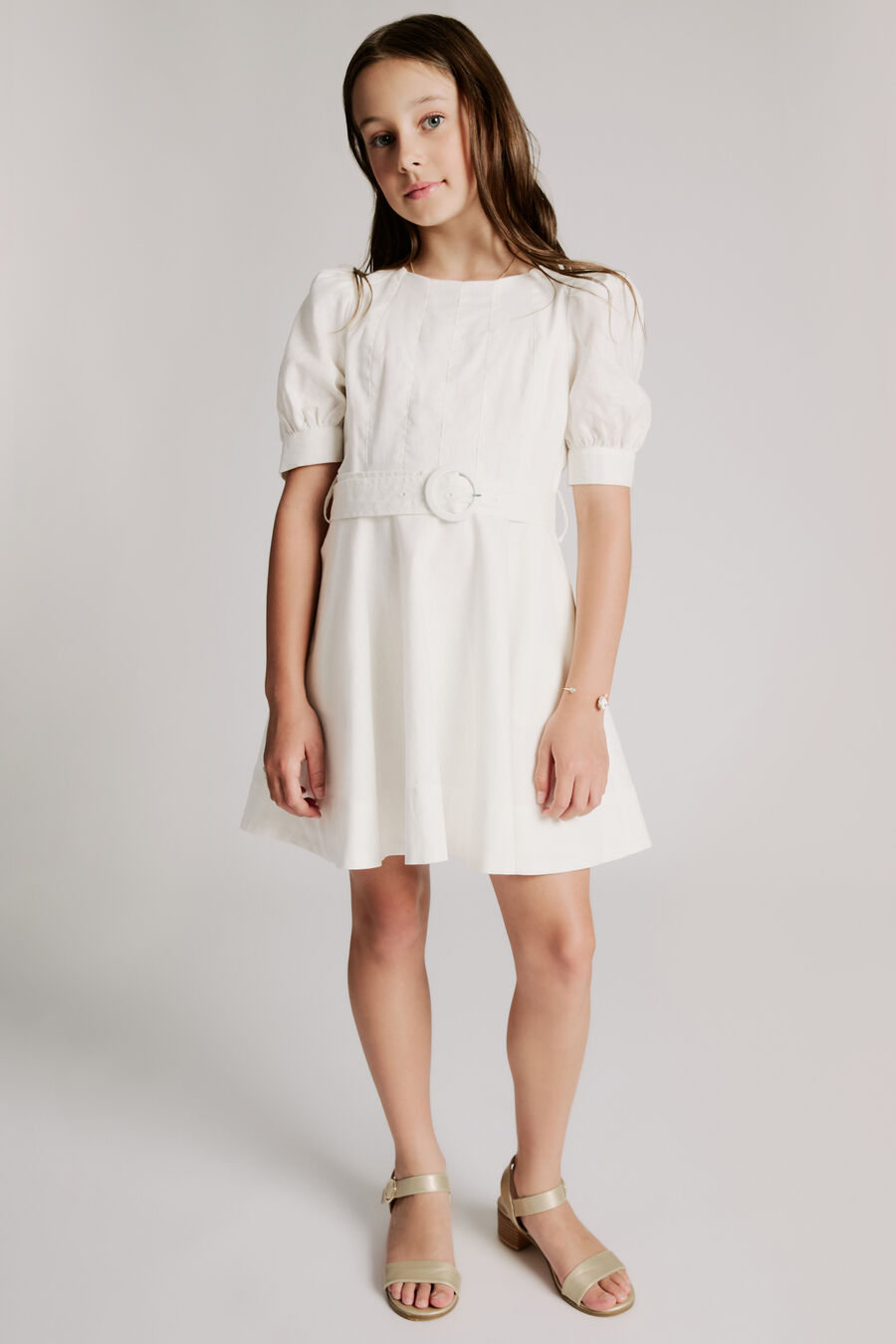 Girls Zenai Puff Sleeve Dress