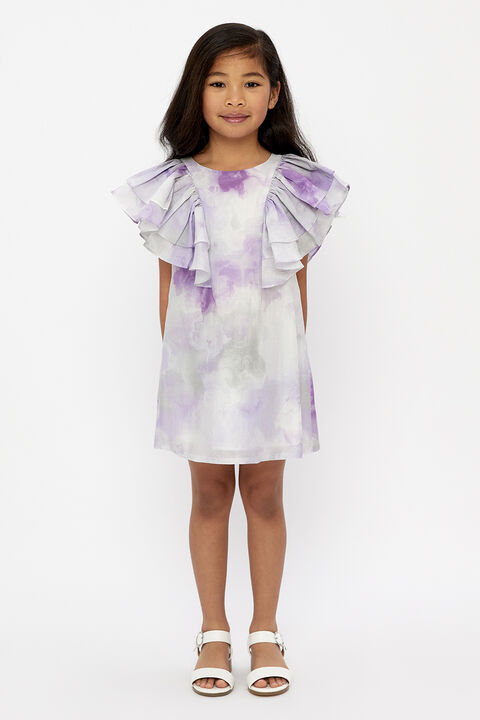 GIRLS EBONY SHIFT DRESS in colour LILAC SWRL