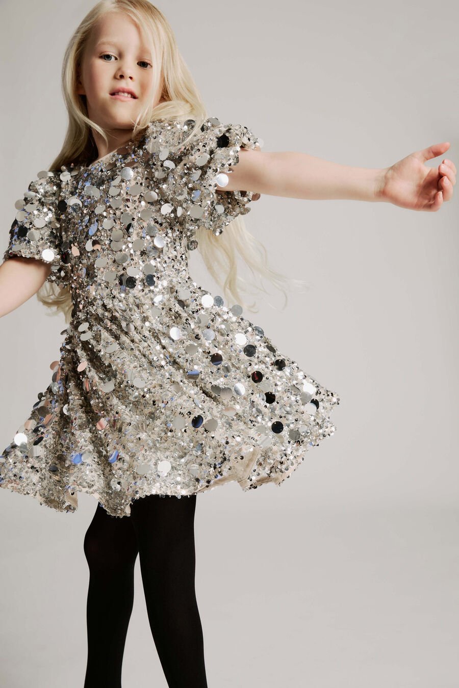 Girls Isabel Sequin Mini Dress