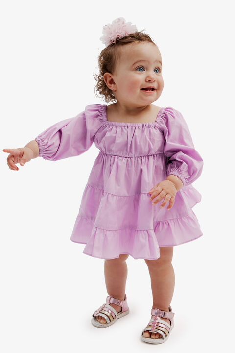 MAVES POPLIN DRESS in colour THISTLE