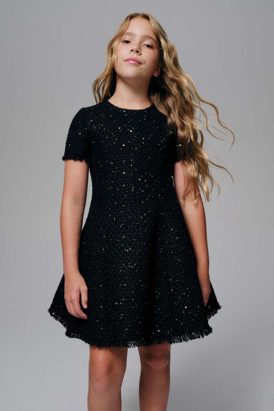 Girls Ava Boucle Mini Dress