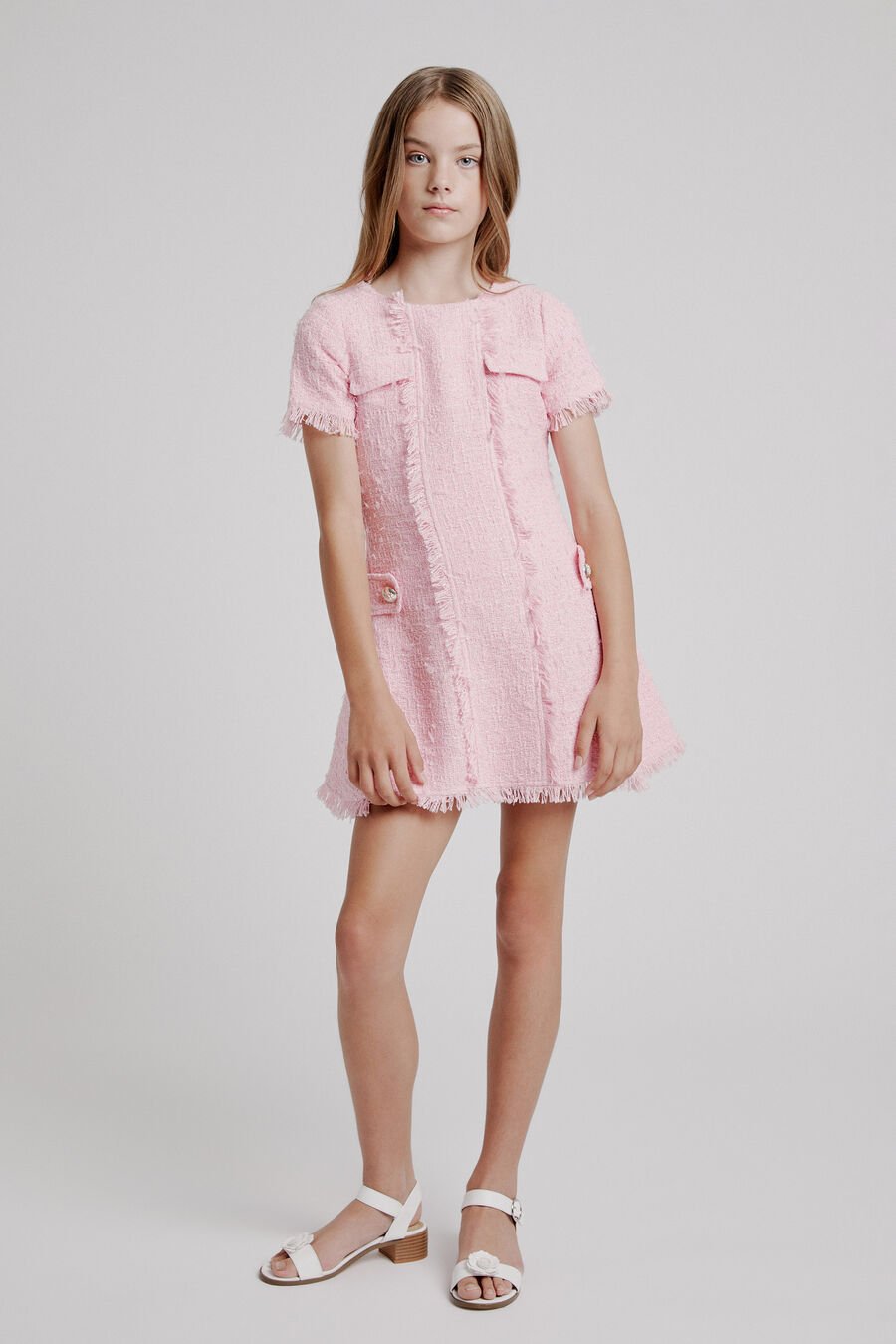 Girls Sutton Boucle Dress