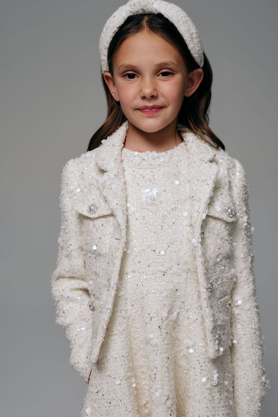 Girls Yve Sequin Boucle Blazer