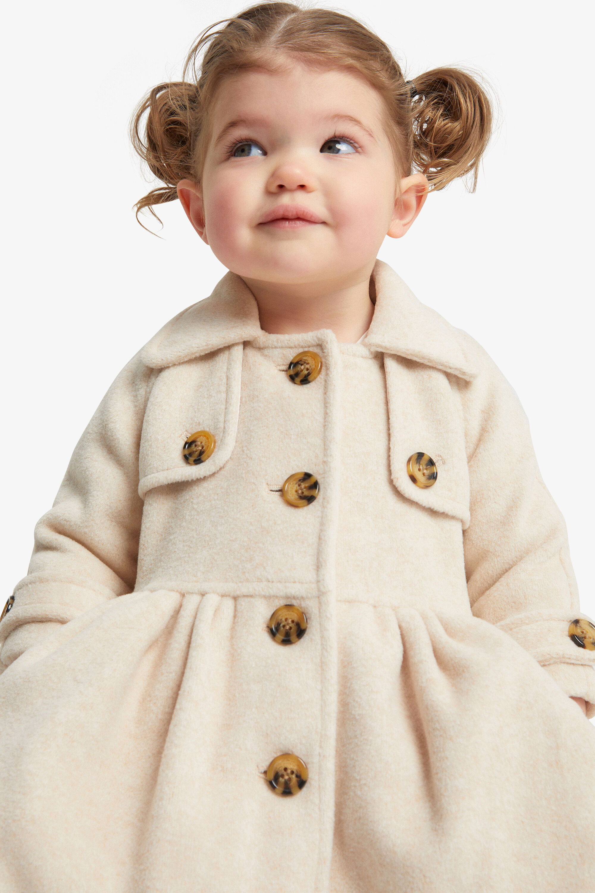 Baby Girl Tia Trench Coat In Light Beige Bardot Junior