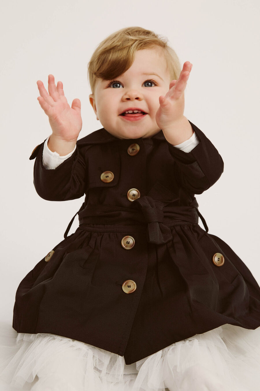 Baby Lucia Belted Classic Trench