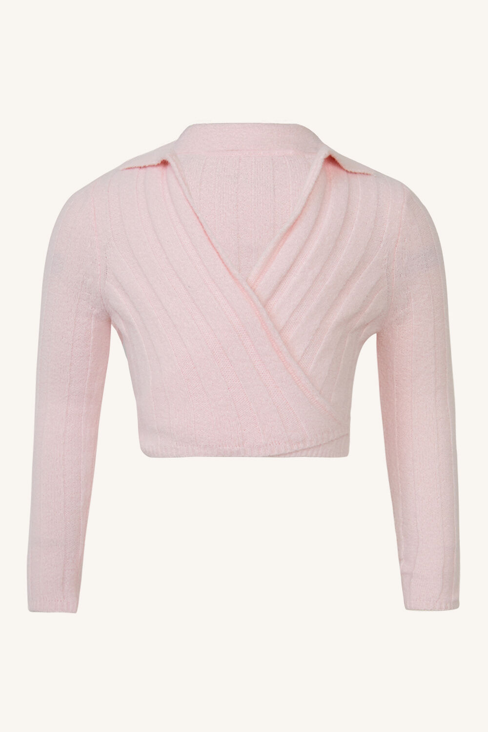 GIRLS ELLIE CROSS OVER KNIT TOP in colour RASPBERRY SORBET