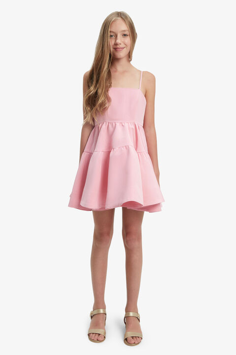 CHARLOTTE MINI DRESS in colour CHALK PINK