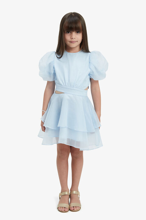 MAIA ORGANZA MINI DRESS in colour ILLUSION BLUE