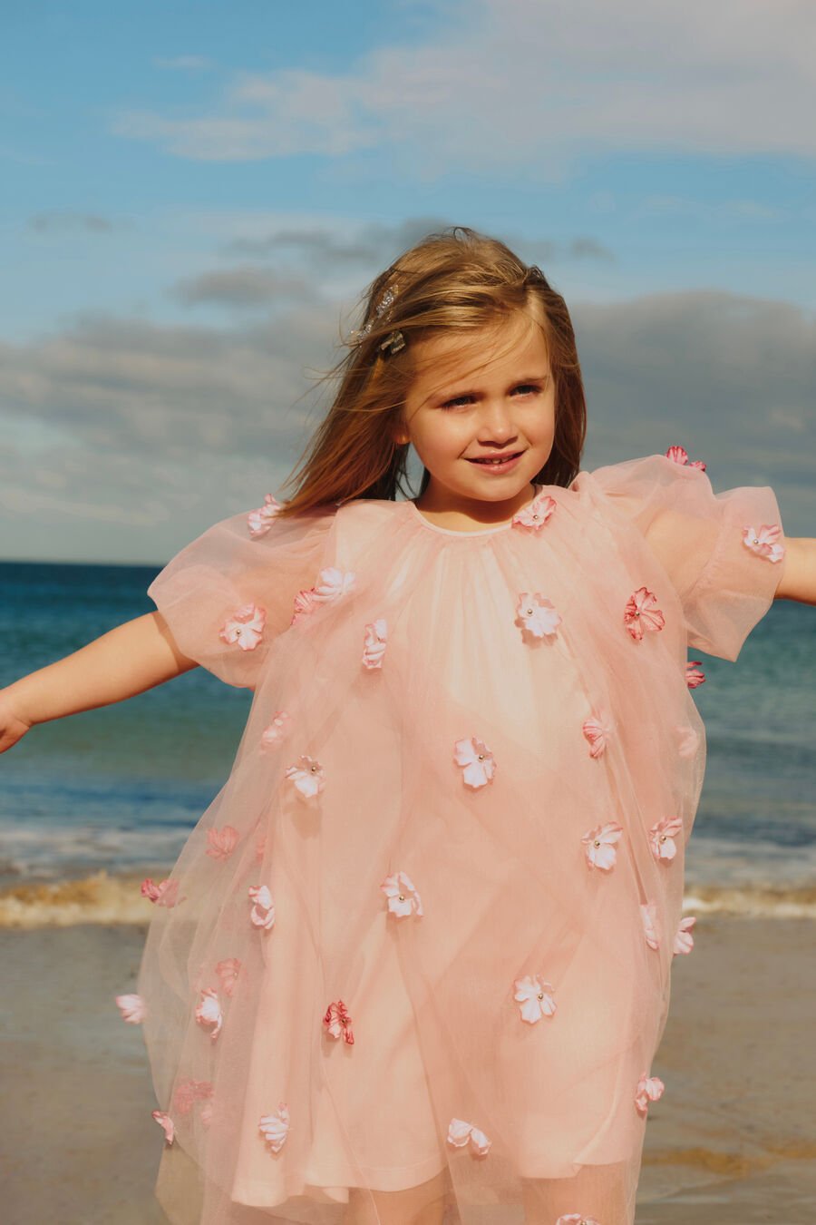 Girls Aya Mini Flower Dress