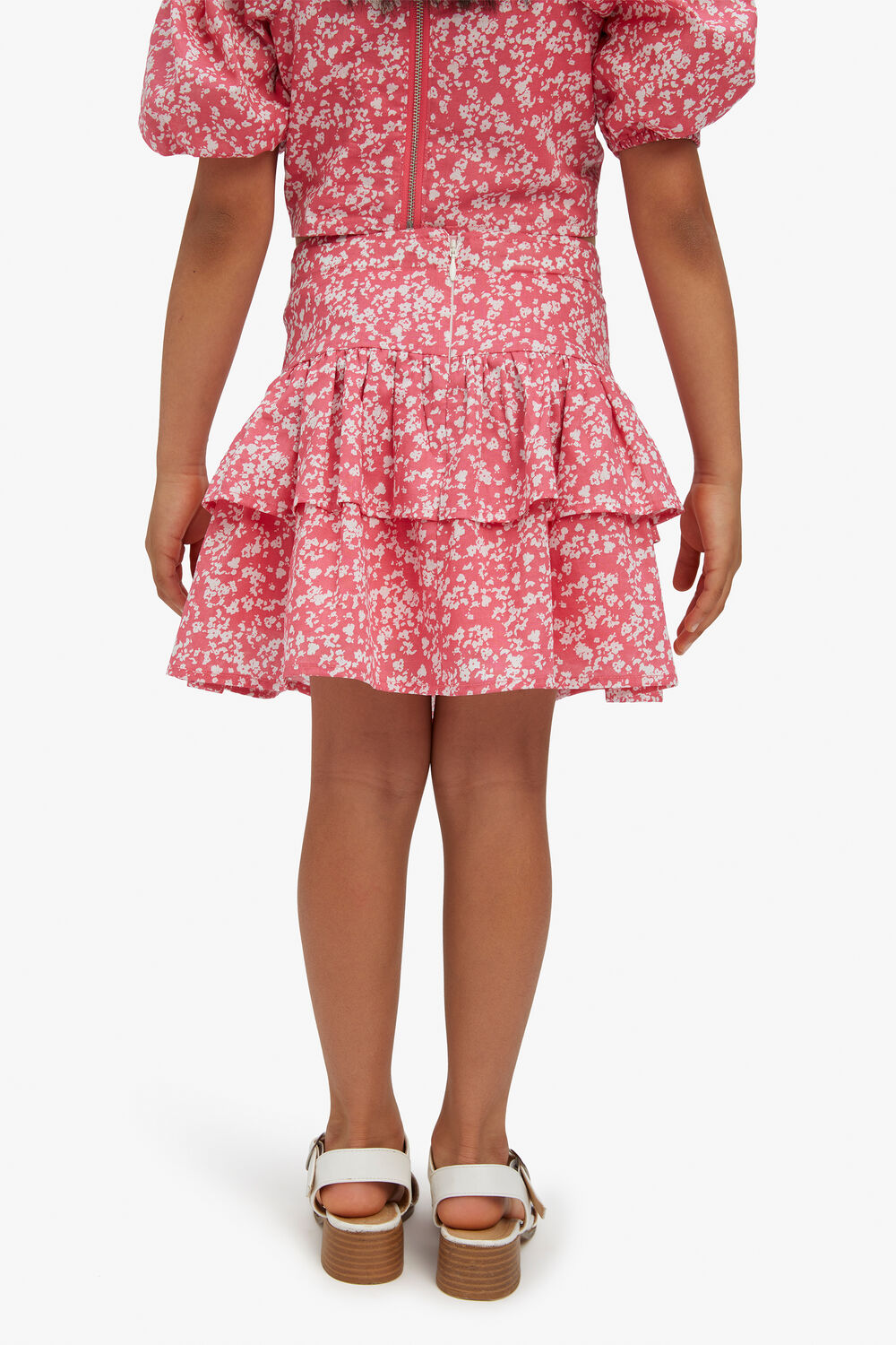 AMEILA FLORAL MINI SKIRT in colour SACHET PINK