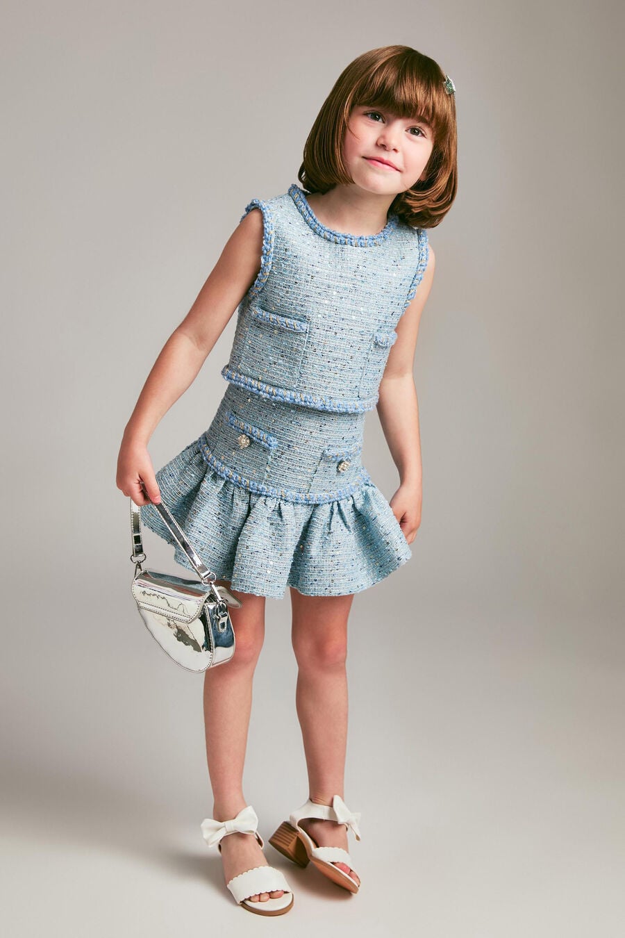 Girls Jayde Sequin Boucle Set