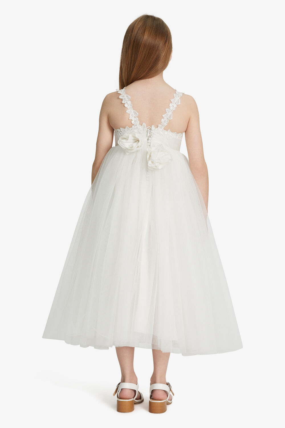 GIRLS MIA FLOWER GIRL DRESS in colour BRIGHT WHITE