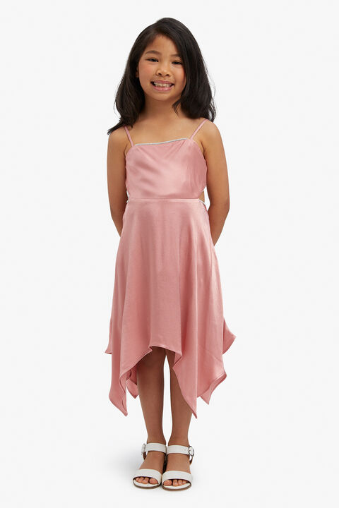 GIRLS MILENA HANKY DRESS in colour VANILLA CREAM