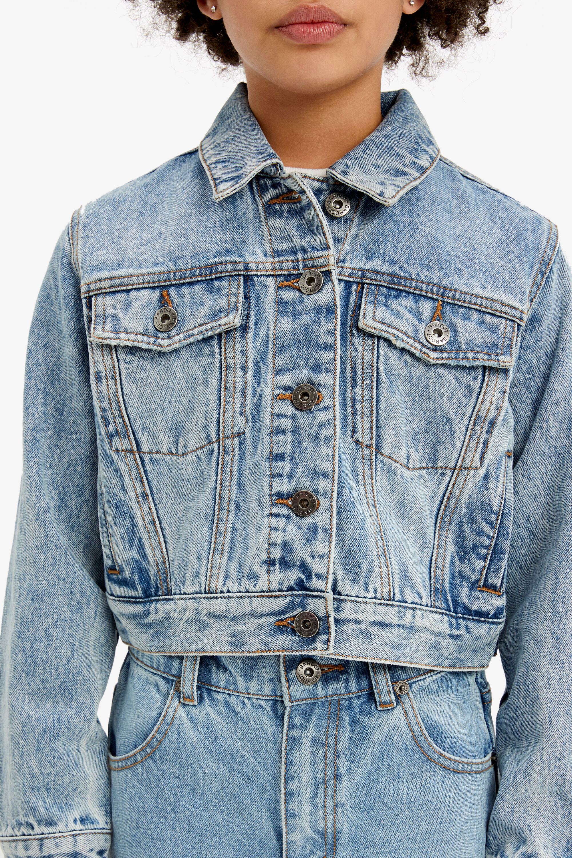 Bardot denim jacket top