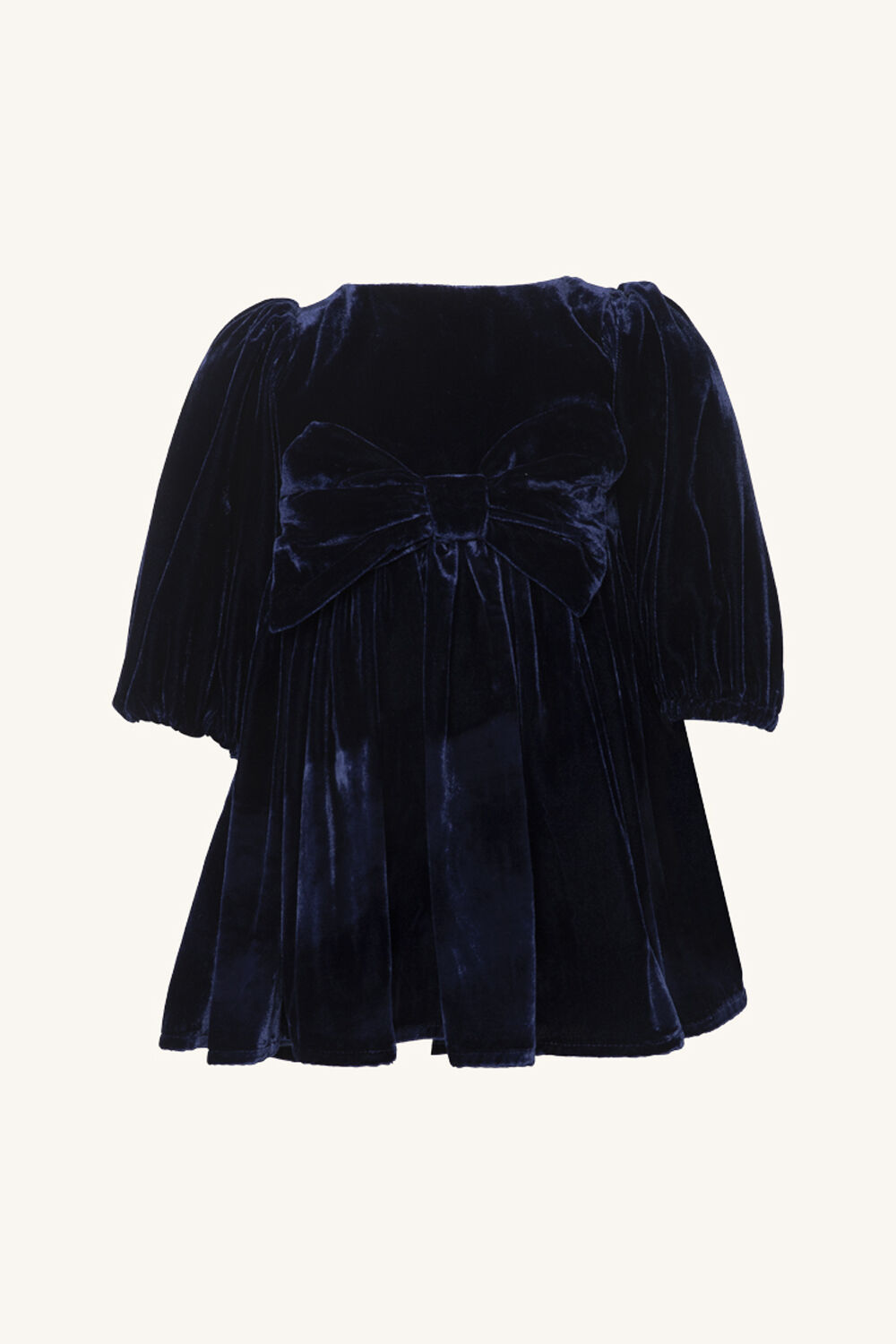 BABY GIRL LINDSEY VELOUR MINI DRESS in colour BLACK IRIS