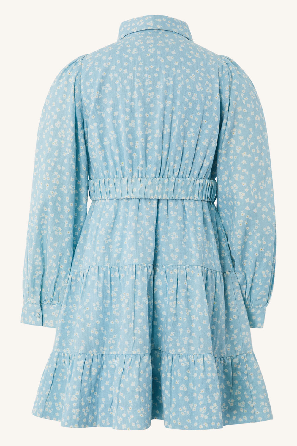 GIRLS DITSY MINI SHIRT DRESS in colour STAR WHITE