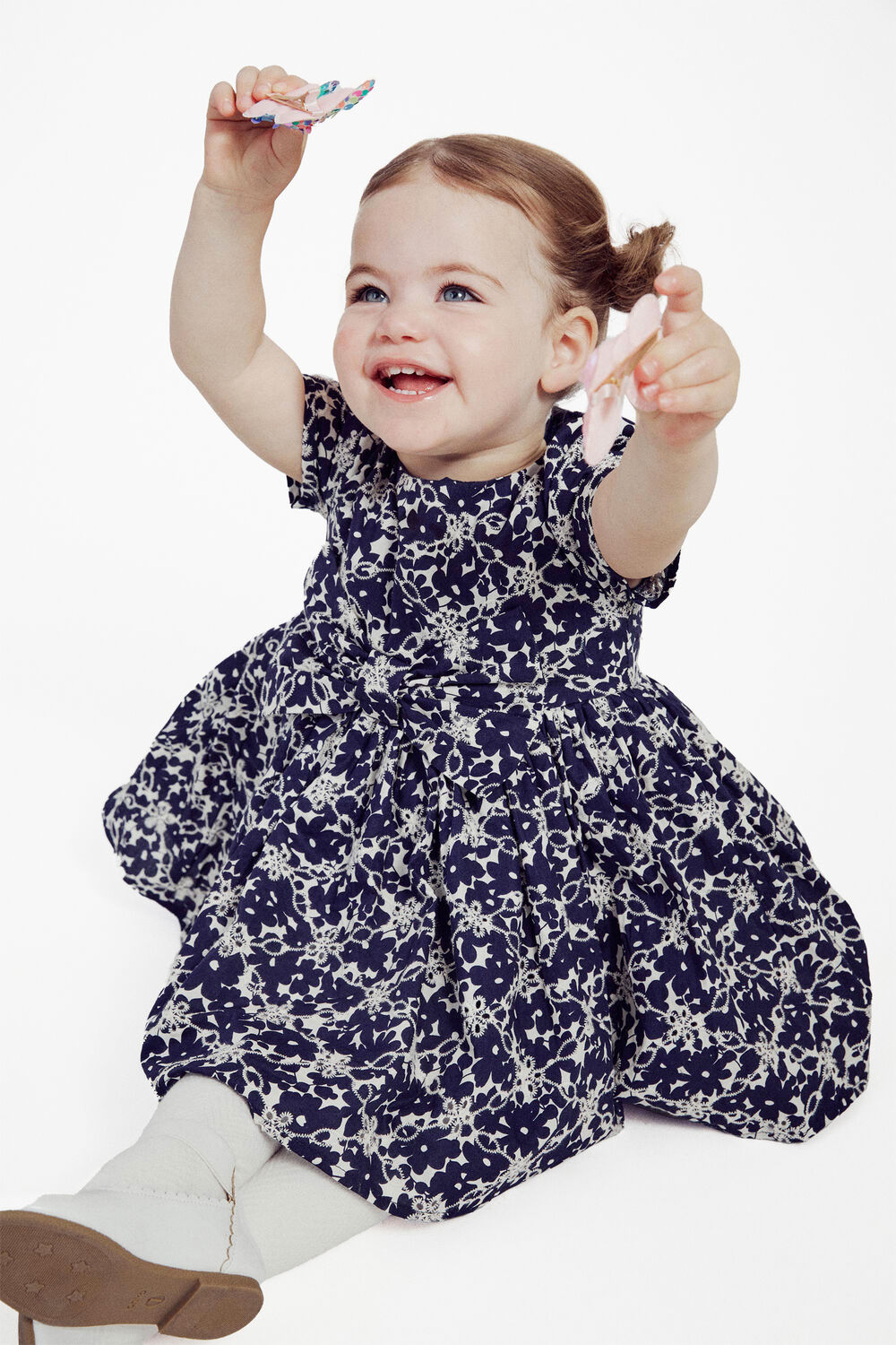 BABY GIRL ELSA DITSY MINI DRESS in colour DRESS BLUES
